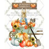Carte artisanale Vintage Beatrix Potter Peter Rabbit en automne