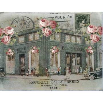 Carte artisanale Vintage Paris "Parfumerie Gellé Frères"