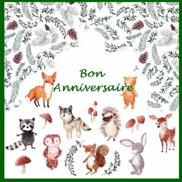 Carte artisanale Bon Anniversaire Magique "Les Licornes"