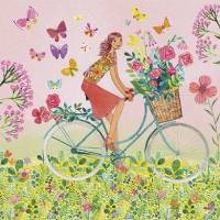 Carte Anniversaire Fleurs Mila Marquis Sur le vélo fleuri