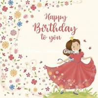 Carte Tatjana Beimler "Happy Birthday to you "Princesse