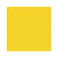 Enveloppe carrée jaune mat