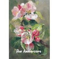 Carte Anniversaire aquarelle Fleurs de Pommier