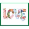 Carte Anniversaire aquarelle LOVE LOVE LOVE