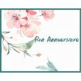 Carte Anniversaire aquarelle Fleurs de Pommier Julia