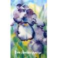 Carte Anniversaire aquarelle Iris violets