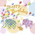 Carte Anniversaire Nina Chen Happy Birthday Petits Elephants