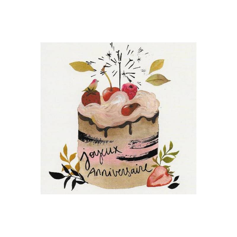 Carte à planter joyeux anniversaire gâteau