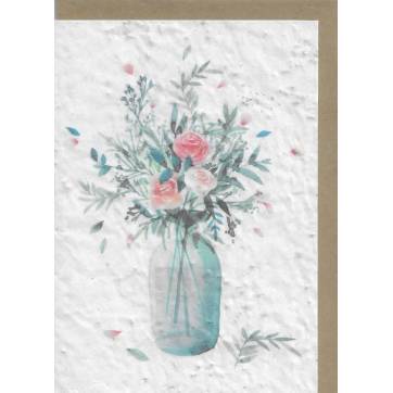 Carte Anniversaire Fleurs A Planter Vase Tifalia