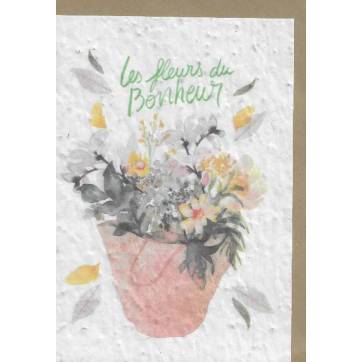 Carte Anniversaire Fleurs A Planter Les Fleurs Du Bonheur