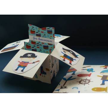 Carte Anniversaire Enfants 3 D Pop Up DIY Les Pirates