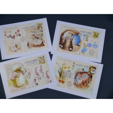 Cartes Beatrix Potter 1, paquet de 4 cartes assorties