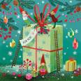 Carte Joyeux Noël Mila Marquis Animaux de la Forêt et Sapin
