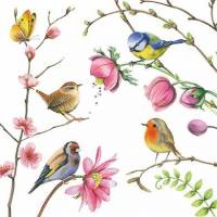 Carte Anniversaire Fleurs Nina Chen Oiseaux et Fleurs