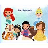 Carte Anniversaire Enfants Petites Princesses Anna