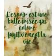 Citation Espoir “L’espoir est une bulle irisée qui colore fugitivement la vie.”