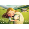 Carte "Happy Kids" Alice et son Mouton sans texte