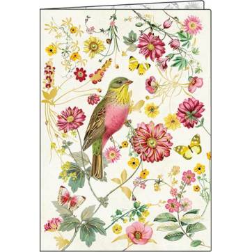 Carnet Barbara Behr Oiseaux et Fleurs 10,5 x 15 cm