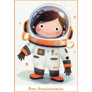 Carte Anniversaire Enfants Vincent le Cosmonaute