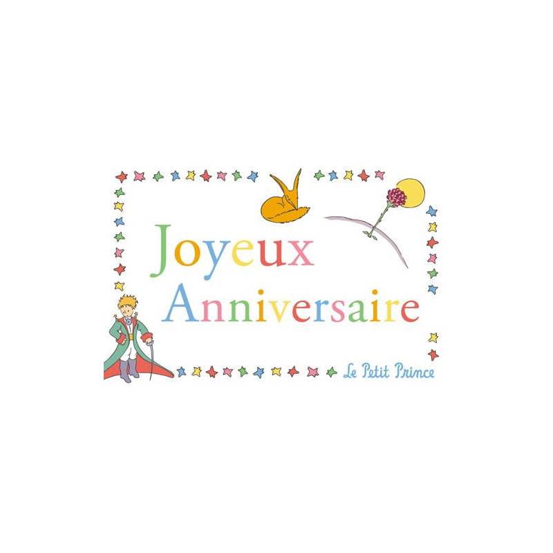Carte Citation Le Petit Prince Joyeux Anniversaire Le Renard