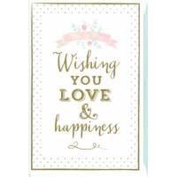 Carte double Mr & Mrs Wishing you Love & Happiness