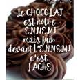  Carte Chocolat "Le Chocolat est notre ennemi..."