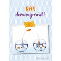 Carte Double Bon Demenagement Les Poissons Rouges