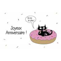 Carte Humoristique Simple Pickled Cat Joyeux Anniversaire Tres Bon Ton Gateau