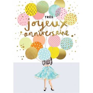 Carte Louise  Tiler Tr s joyeux  Anniversaire  Les Ballons 