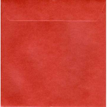 Enveloppe carrée rouge foncé mat